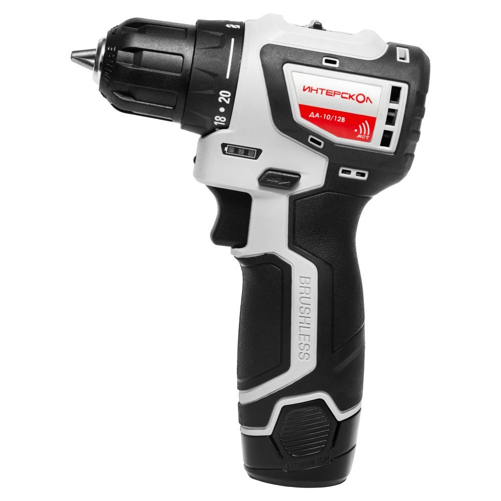 Аккумуляторная дрель-шуруповерт ИНТЕРСКОЛ МиниМАКС ДА-10/12 36, 12 В, 1450 об/мин, с АКБ 2 Ач и ЗУ (687.0.0.70-B2C)