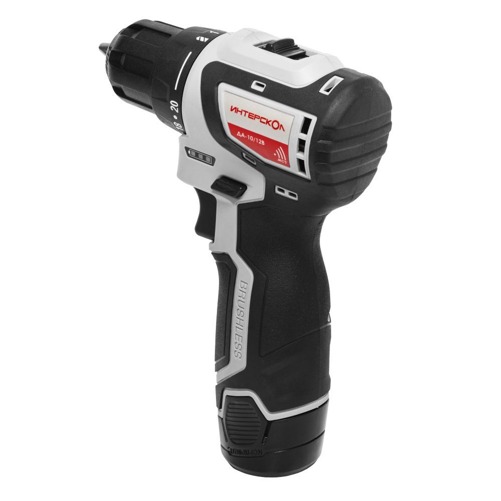 Аккумуляторная дрель-шуруповерт ИНТЕРСКОЛ МиниМАКС ДА-10/12 36, 12 В, 1450 об/мин, с АКБ 2 Ач и ЗУ (687.0.0.70-B2C)