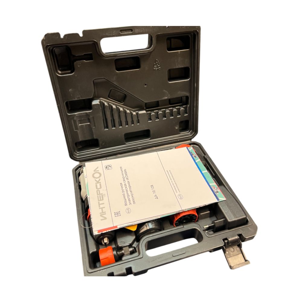 Дрель-шуруповерт ИНТЕРСКОЛ КомбиМАКС ДА-10/12В 36, 12 В, 1450 об/мин, c 2 АКБ 2 Ач и ЗУ в кейсе (УЦЕНЕННЫЙ ТОВАР) (687.2.2.79/U)