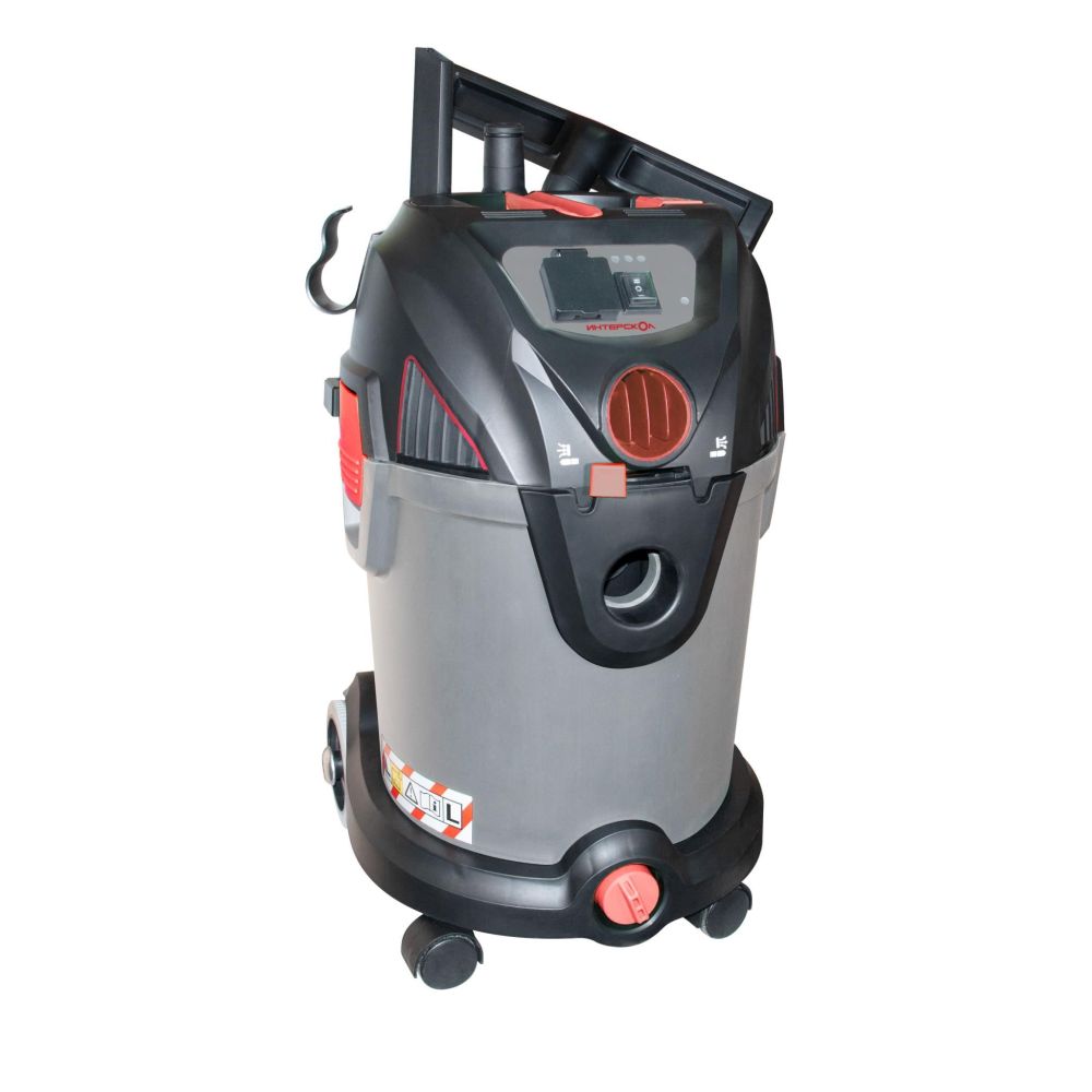 Пылесос строительный ИНТЕРСКОЛ ПУ-30/1400Р, 1400 Вт, 3.6 л/мин, 30 л., с комплектом мешков, 707.1.0.03