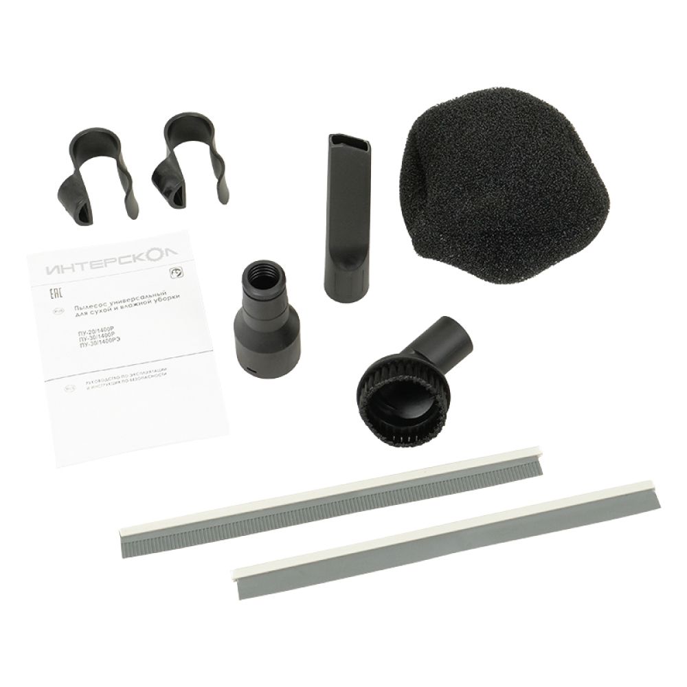 Пылесос строительный ИНТЕРСКОЛ ПУ-30/1400Р, 1400 Вт, 3.6 л/мин, 30 л., с комплектом мешков, 707.1.0.03