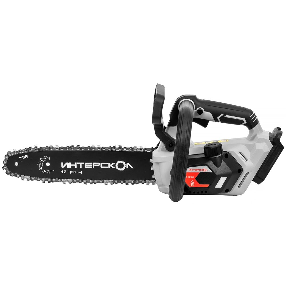 Аккумуляторная цепная пила ИНТЕРСКОЛ ПЦА-12/36В, 36 В, 30 см, с АКБ 2.5 Ач и ЗУ (824.0.0.70-B25C)