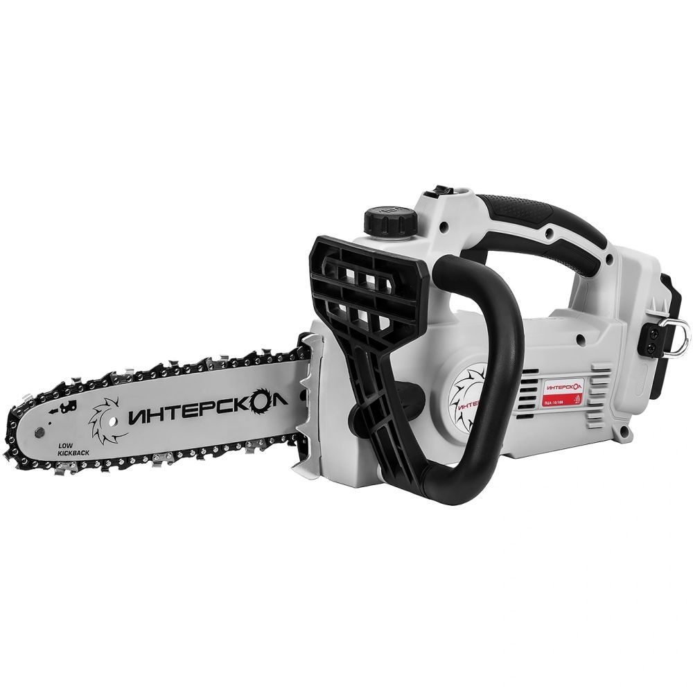 Аккумуляторная цепная пила ИНТЕРСКОЛ ПЦА-10/18В, 18 В, 25.4 см, 10 м/с, с АКБ 2 Ач и ЗУ (696.1.0.70-B2C)