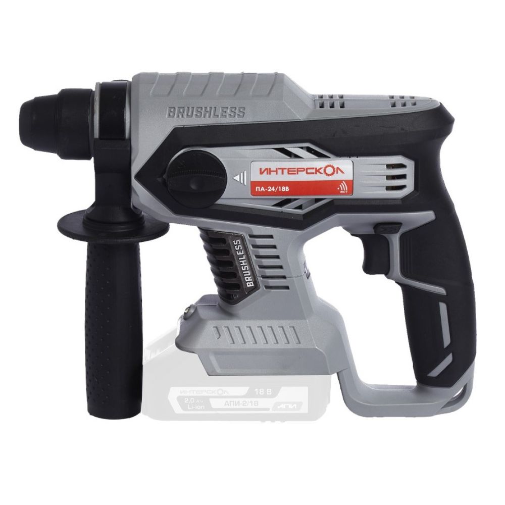 Аккумуляторный перфоратор ИНТЕРСКОЛ ПА-24/18В, 18 В, 2.2 Дж, 5300 уд/мин, с АКБ 2 Ач и ЗУ, в кейсе (579.0.0.70-B2C)