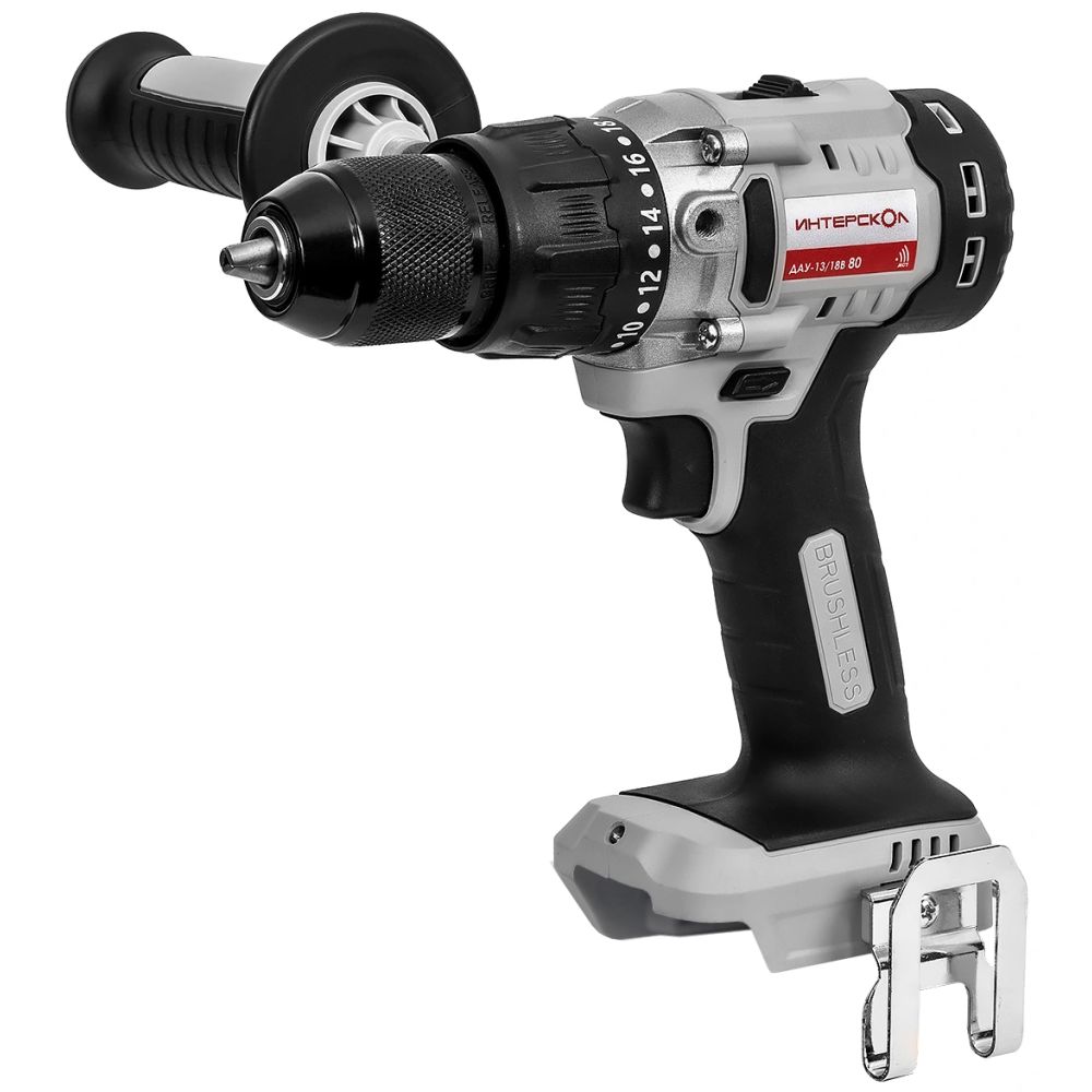 Аккумуляторная ударная дрель-шуруповерт ИНТЕРСКОЛ ДАУ-13/18В 80, 18 В, 1800 об/мин, с АКБ 2 Ач и ЗУ (786.0.0.70-B2C)