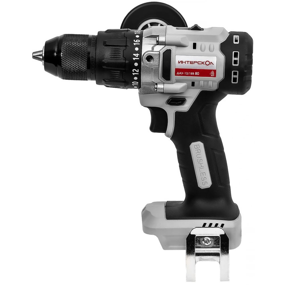 Аккумуляторная ударная дрель-шуруповерт ИНТЕРСКОЛ ДАУ-13/18В 80, 18 В, 1800 об/мин, с АКБ 2 Ач и ЗУ (786.0.0.70-B2C)