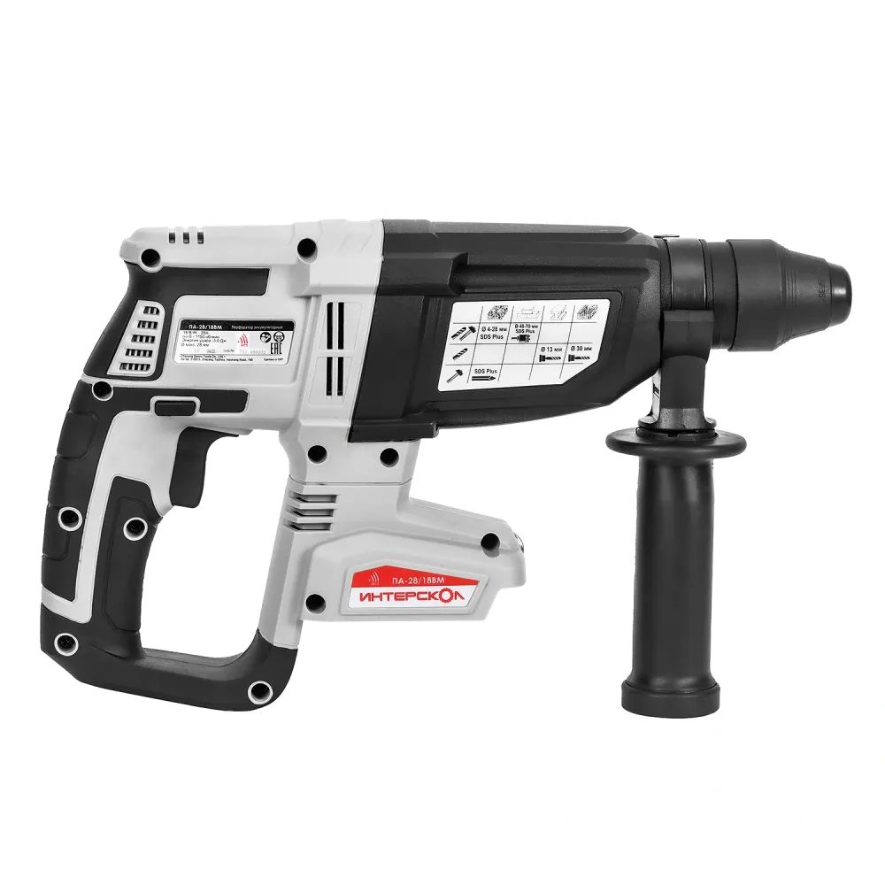 Аккумуляторный перфоратор ИНТЕРСКОЛ ПА-28/18ВM, 18 В, 3 Дж, 5300 уд/мин, с АКБ 2 Ач и ЗУ, в кейсе (732.0.0.70-B2C)