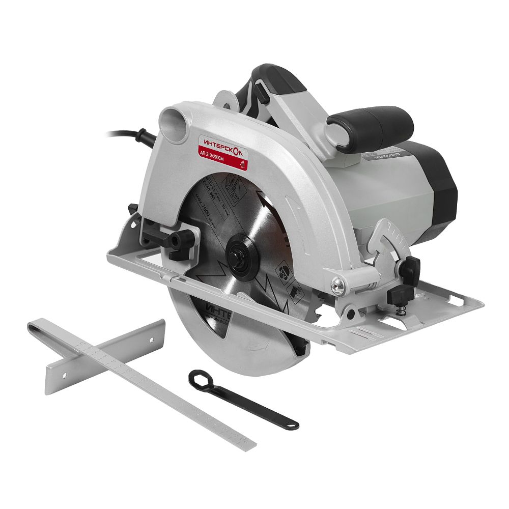 Дисковая (циркулярная) пила ИНТЕРСКОЛ ДП-210/2000М 2000 Вт, 210 мм, 4500 об/мин, 553.1.0.70