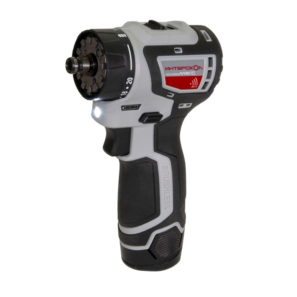 Набор аккумуляторного инструмента ИНТЕРСКОЛ 12 В: дрель-шуруповерт ДА-10/12В 36 + гравер АГМ-12Э +19 сверл, с 2 АКБ 2 Ач и ЗУ