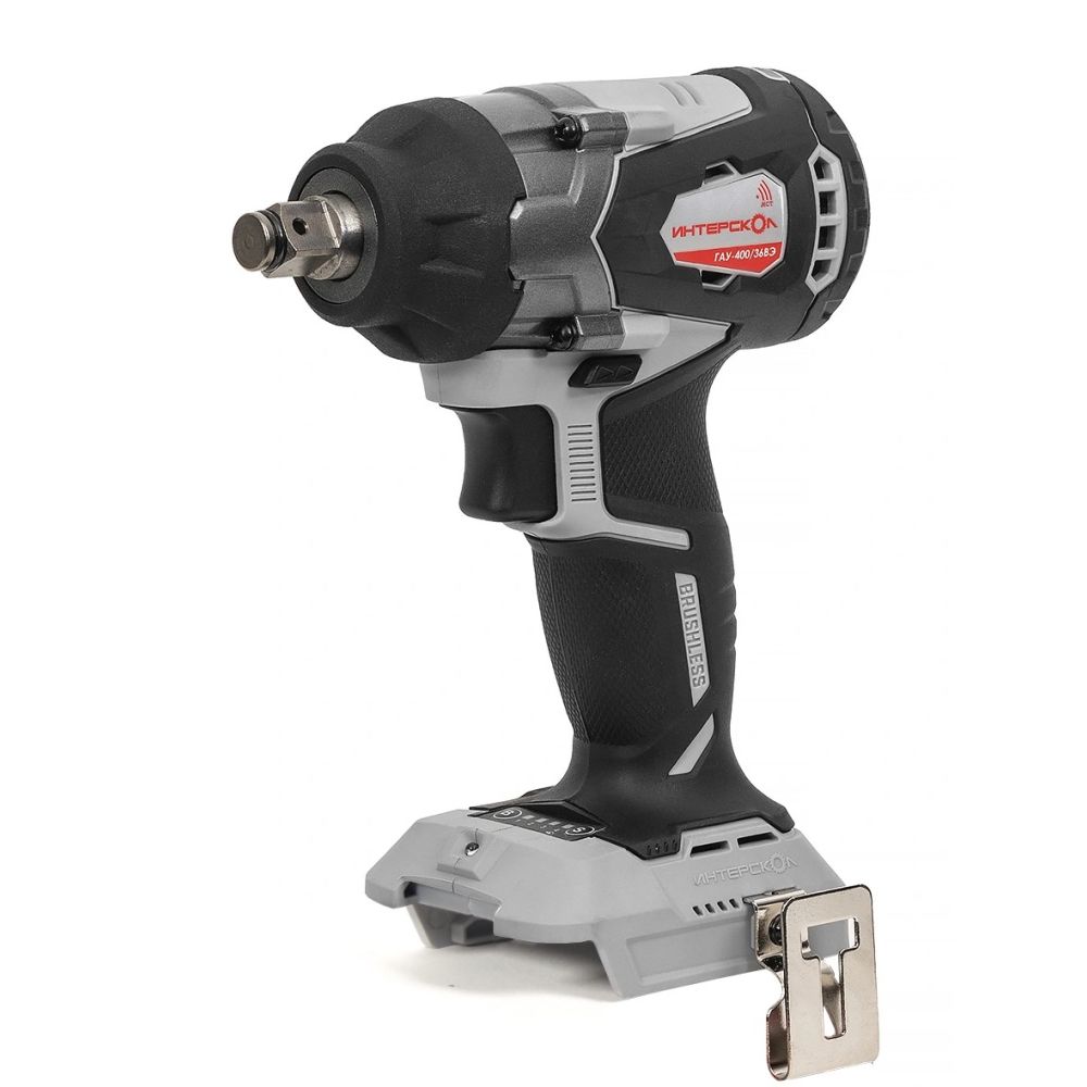 Аккумуляторный ударный гайковерт ИНТЕРСКОЛ ГАУ-400/36ВЭ, 36 В, 400 Нм, 3200 уд/мин, с АКБ 2.5 Ач и ЗУ (859.0.0.70-B25C)