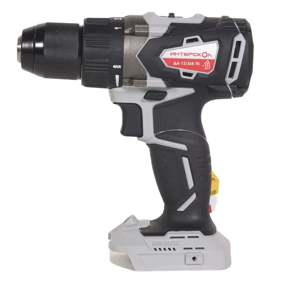 Аккумуляторная дрель-шуруповерт ИНТЕРСКОЛ ДА-13/36В 70, 36 В, 1900 об/мин, с АКБ 2.5 Ач и ЗУ (814.0.0.70-B25C)