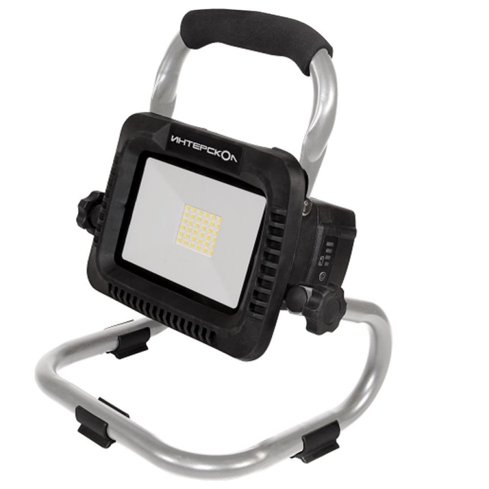 Аккумуляторный фонарь ИНТЕРСКОЛ ФО-50/18Л, 18 В, с АКБ 2 Ач и ЗУ (652.0.0.00-B2C)