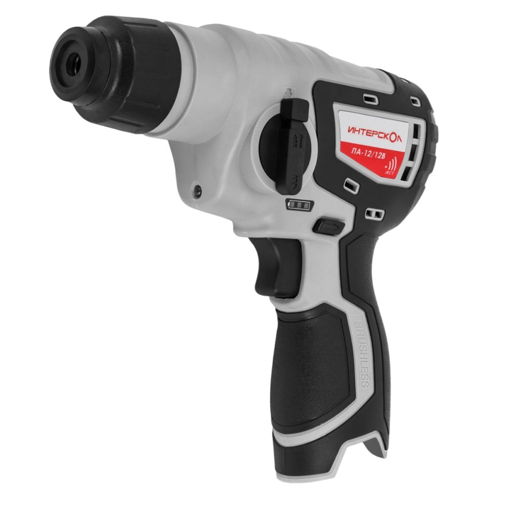 Аккумуляторный перфоратор ИНТЕРСКОЛ ПА-12/12В, 12 В, 1.2 Дж, 4250 уд/мин, с АКБ 5 Ач и ЗУ (648.0.0.70-B5C)