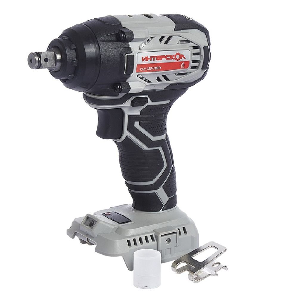 Аккумуляторный гайковерт ИНТЕРСКОЛ ГАУ-350/18ВЭ, 18 В, 350 Нм, 3200 уд/мин, с АКБ 4 Ач и ЗУ (643.1.0.70-B4C)