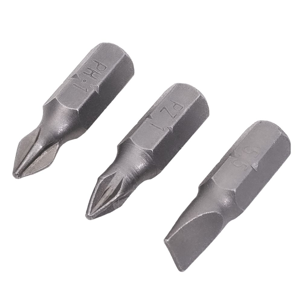 Бита ИНТЕРСКОЛ PH1/PZ1/SL, 25 мм хвостовик 1/4", 3 шт. (0408.001)