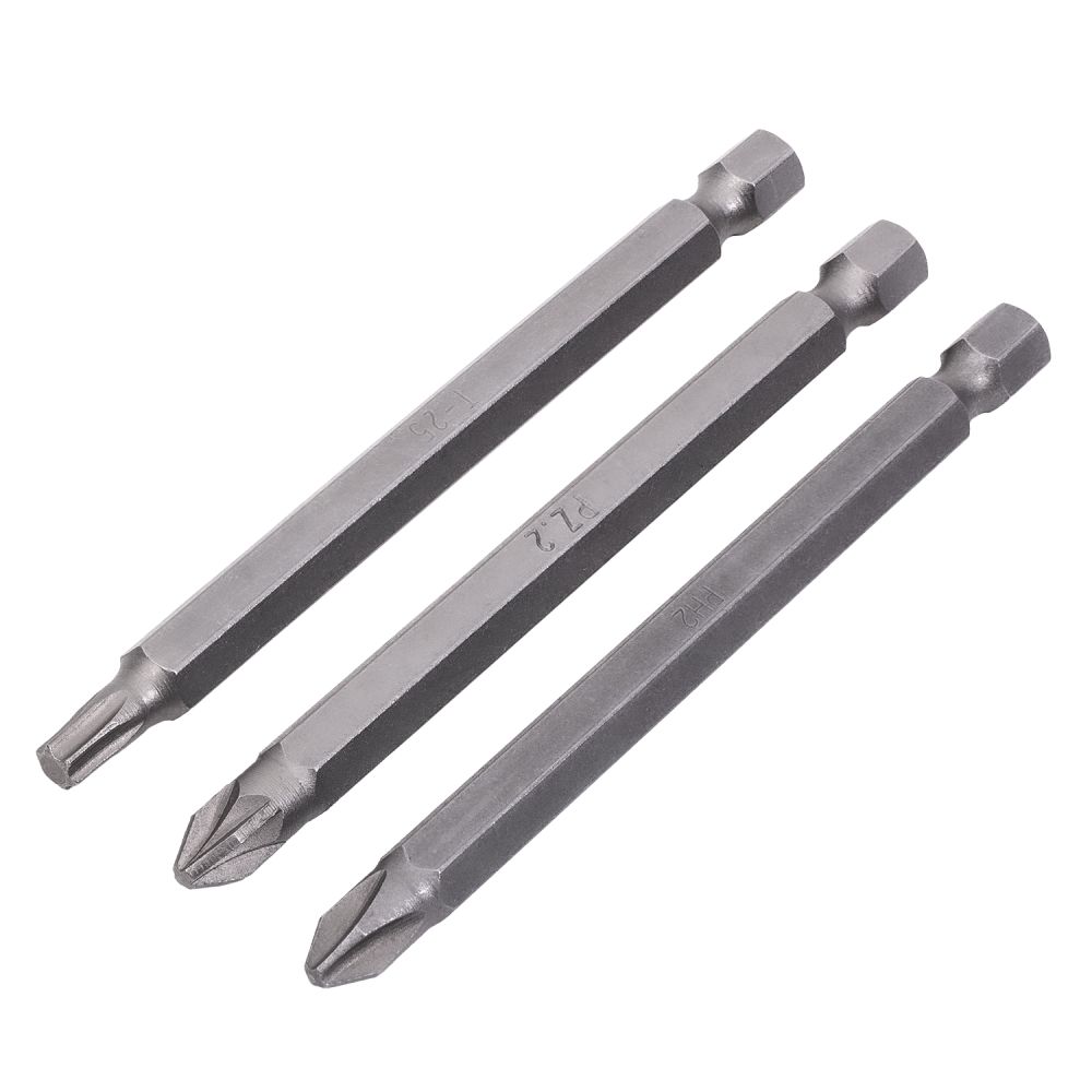 Бита ИНТЕРСКОЛ PH2/PZ2/T25, 90 мм хвостовик 1/4", 3 шт. (0408.005)
