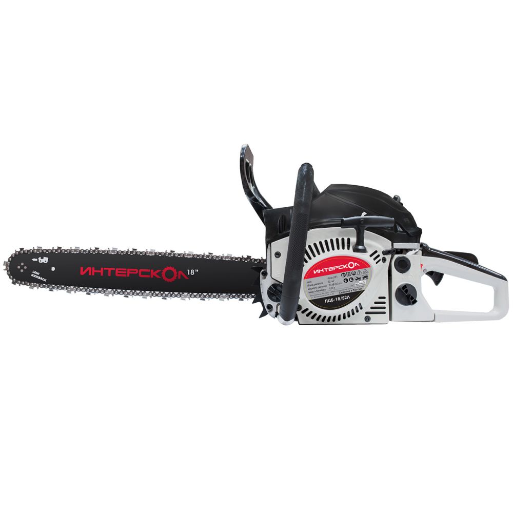 Бензопила цепная ИНТЕРСКОЛ ПЦБ-18/52Л, 450 мм (18"), 3.3 л.с., 2.4 кВт, 445.01.0.00
