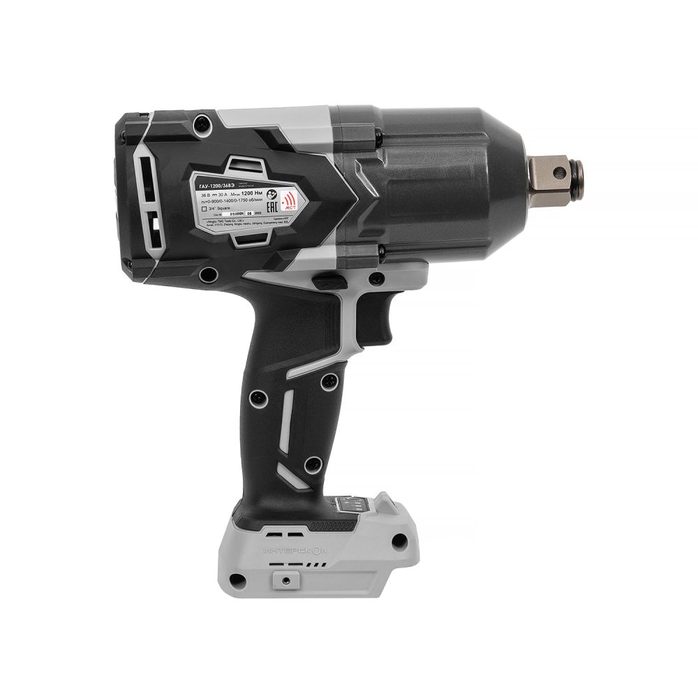 Аккумуляторный гайковерт ИНТЕРСКОЛ ГАУ-1200/36ВЭ, 36 В, 1200 Hм, 2050 уд/мин, с АКБ 2.5 Ач и ЗУ (819.1.0.70-B25C)
