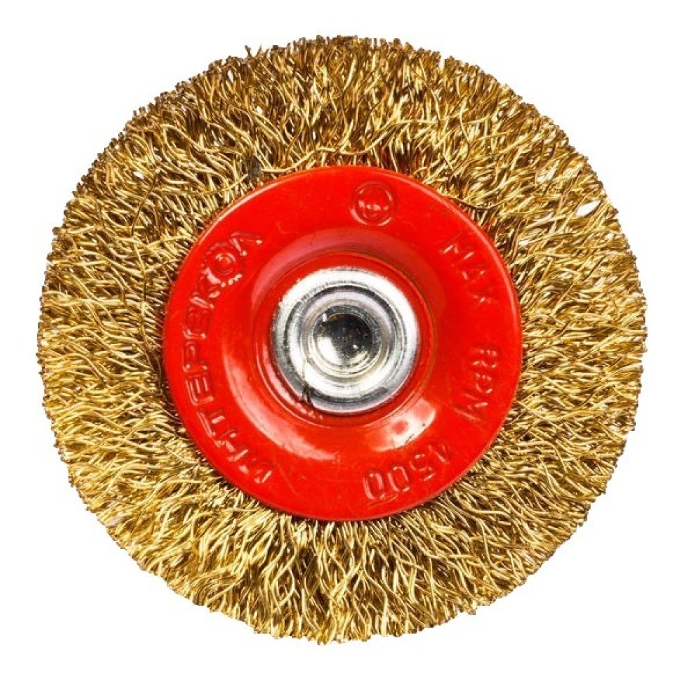 Щетка зачистная дисковая стальная ИНТЕРСКОЛ, 50х7 мм, хвостовик HEX 1/4", 2236405000700