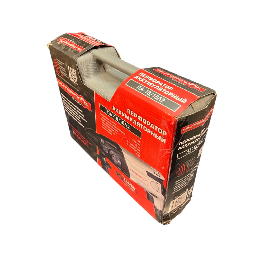 Аккумуляторный перфоратор ИНТЕРСКОЛ ПА-18/18Л2, 18 В, 1.3 Дж, 6900 уд/мин, без АКБ и ЗУ, в кейсе (УЦЕНЕННЫЙ ТОВАР) (329.0.0.74/U2)