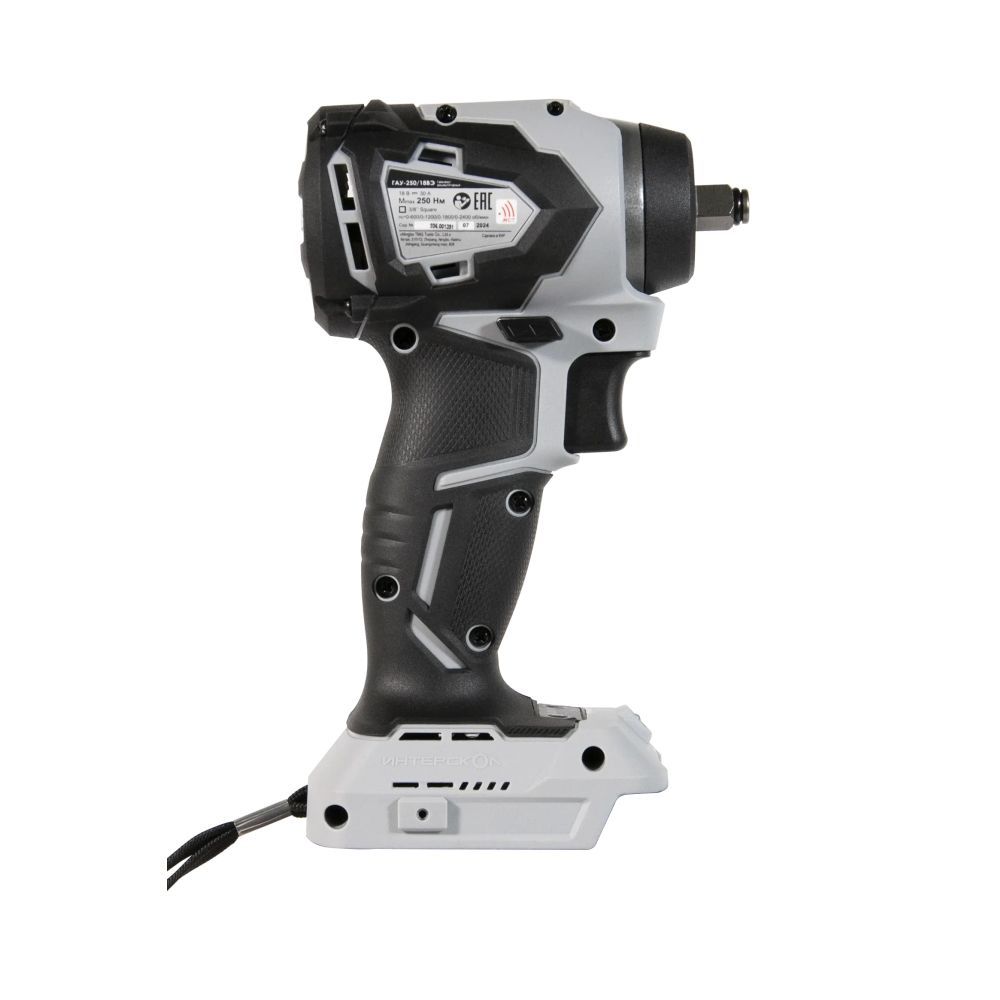Аккумуляторный ударный гайковерт ИНТЕРСКОЛ ГАУ-250/18ВЭ, 18 В, 250 Нм, 3200 уд/мин, с АКБ 4 Ач и ЗУ (936.0.0.70-B4C)