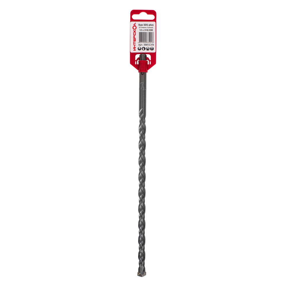 Бур ИНТЕРСКОЛ, SDS-plus, 12x310/250 мм, 05012.310