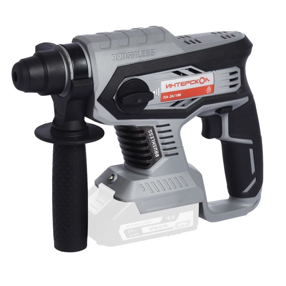 Аккумуляторный перфоратор ИНТЕРСКОЛ ПА-24/18В, 18 В, 2.2 Дж, 5300 уд/мин, с АКБ 4 Ач и ЗУ, в кейсе (579.0.0.70-B4C)