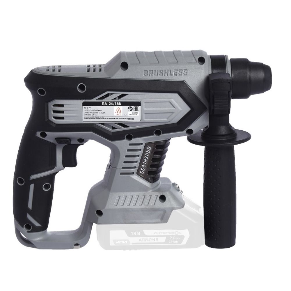 Аккумуляторный перфоратор ИНТЕРСКОЛ ПА-24/18В, 18 В, 2.2 Дж, 5300 уд/мин, с АКБ 4 Ач и ЗУ, в кейсе (579.0.0.70-B4C)