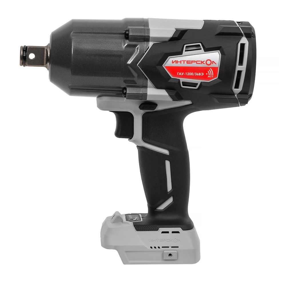 Аккумуляторный ударный гайковерт ИНТЕРСКОЛ ГАУ-1200/36ВЭ, 36 В, 1200 Hм, 2050 уд/мин, с АКБ 4 Ач и ЗУ (819.0.0.70-B4C)