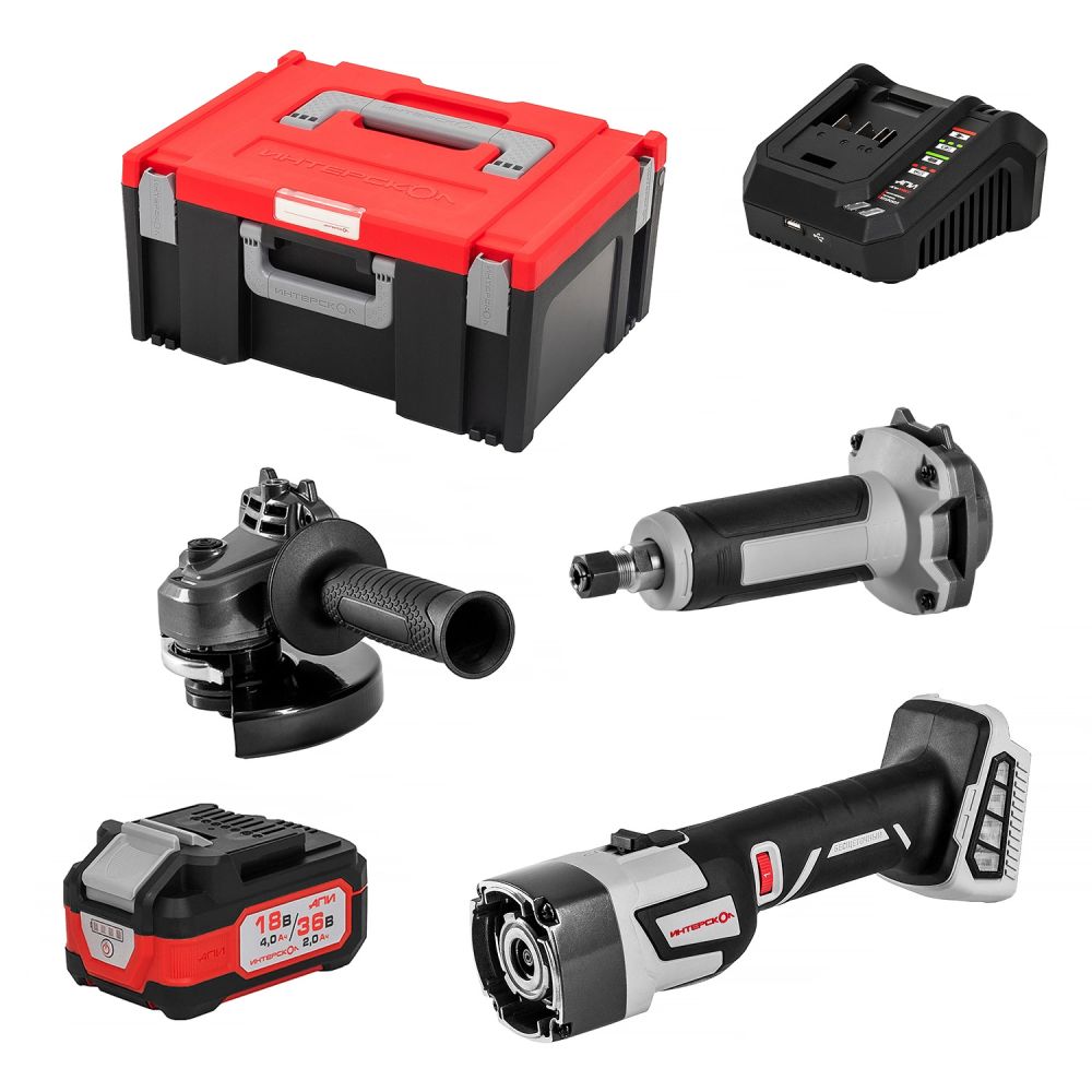 Набор электроинструмента ИНТЕРСКОЛ МультиМАКС 36В, УШМ-125/36М + МПШМ-3606ВЭ (900.4.2.42)