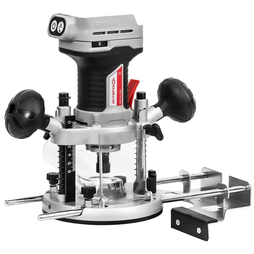 Аккумуляторный фрезер ИНТЕРСКОЛ ФМА-55/18ВЭ, 18 В, 26000 об/мин, 55 мм, с АКБ 2 Ач и ЗУ (695.1.0.70-B2C)