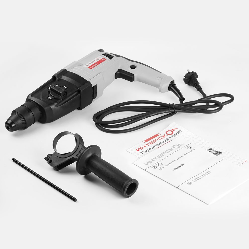 Перфоратор ИНТЕРСКОЛ П-26/850ЭР, 850 Вт, 2.6 Дж, 5500 уд/мин, в кейсе (849.1.0.70)