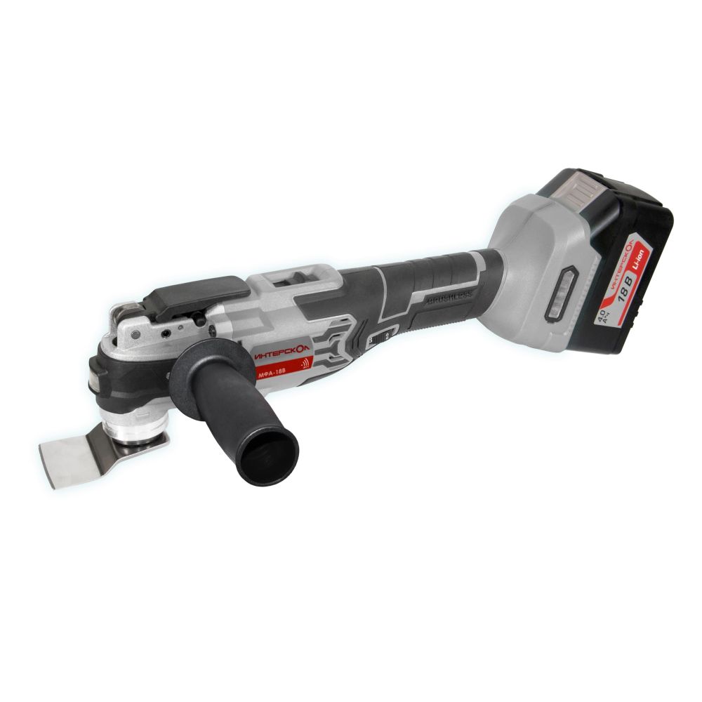 Аккумуляторный реноватор ИНТЕРСКОЛ МФА-18ВМ, 18 В, 19000 кол/мин, с АКБ 4 Ач и ЗУ (766.4.1.70)