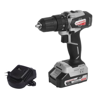 Дрель-шуруповерт ИНТЕРСКОЛ ДАУ-13/18ВК 45, 18 В, 1700 об/мин, 25500 уд/мин, с АКБ 2 Ач и ЗУ, в кейсе (573.0.0.70-B2C)