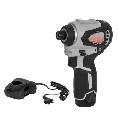 Аккумуляторный ударный шуруповерт ИНТЕРСКОЛ ШАУ-220/12ВЭ, 12 В, 220 Нм, 3200 уд/мин, с АКБ 2 Ач и ЗУ (803.1.0.70-B2C)