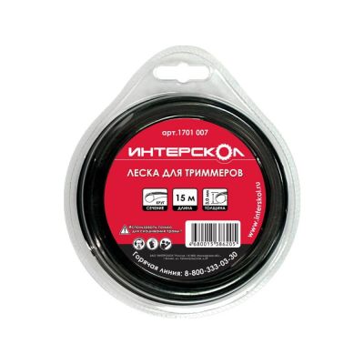 Леска для триммера ИНТЕРСКОЛ круг, 3 мм, 15 м (1701.007)