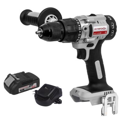Аккумуляторная ударная дрель-шуруповерт ИНТЕРСКОЛ ДАУ-13/18В 80, 18 В, 1800 об/мин, с АКБ 2 Ач и ЗУ (786.0.0.70-B2C)