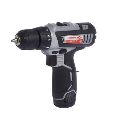 Аккумуляторная дрель-шуруповерт ИНТЕРСКОЛ ДА-12ЭР-02, 12 В, 1400 об/мин, с 2 АКБ 1.5 Ач и ЗУ, в кейсе (534.0.2.01)