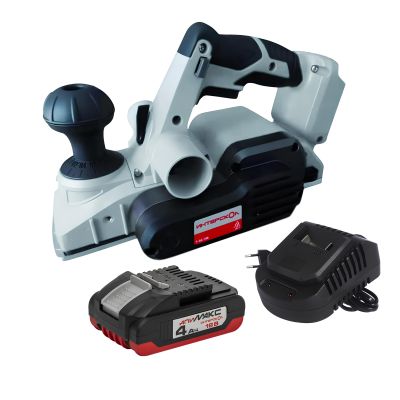 Аккумуляторный рубанок ИНТЕРСКОЛ РА-82/18В, 18 В, 15000 об/мин, 82 мм, с АКБ 4 Ач и ЗУ (694.1.0.70-B4C)